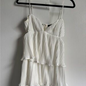 Lulus White Pleated Dress